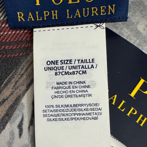 Ralph Lauren Red and Black Plaid Scarf - Picture 3 of 9